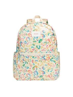STATE Kane Double Pocket Large Backpack School Travel Painterly Animal Print
